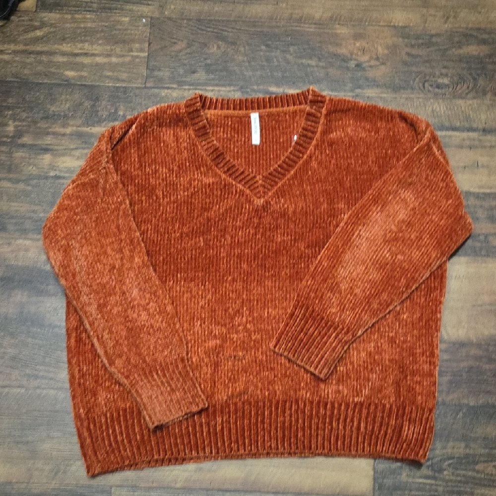 Zenana Outfitters Warm Orange Sweater